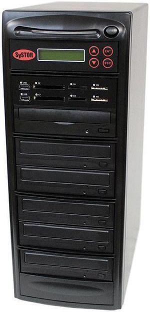 Systor Multi Media Center PLUS - Flash Memory Drive (USB/SD/CF/MS/MMC) to Disc Backup + 1 to 5 SATA DVD Duplicator (PMBC-P-05)