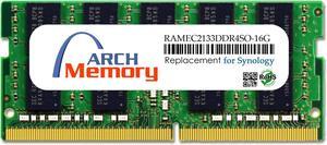16GB RAMEC2133DDR4SO-16G 260-Pin DDR4-2133 PC4-17000 ECC Sodimm RAM Replacement Memory for Synology