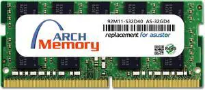 32GB 92M11-S32D40 AS-32GD4 DDR4-2666 260-Pin ECC So-dimm RAM Replacement Memory for Asustor