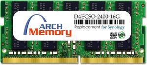 16GB D4ECSO-2400-16G 260-Pin DDR4-2400 PC4-19200 ECC Sodimm RAM Replacement Memory for Synology