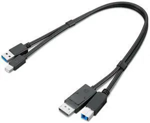 Lenovo ThinkStation mDP + USB-A 3.0 to DP + USB-B 3.0 Dual Head Cable Lenovo ThinkStation mDP + USB-A 3.0 to DP + USB-B 3.0 Dual Head Cable