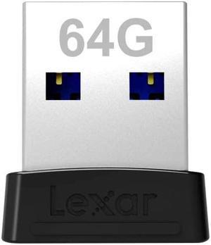 Lexar LJDS47-64GABBK MAG 64GB USB 3.1 Flash Drive r250MB/s Lexar JumpDrive S47 Low Profile Black/Silver