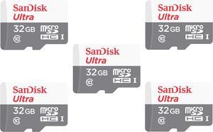 SanDisk Kit of Qty 5 x SanDisk Ultra 32GB microSDHC SDSQUNS-032G-GN3MN