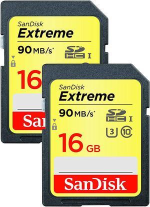 SanDisk Kit of Qty 2 x Sandisk Extreme 16GB SDHC SDSDXNE-016G-GNCIN Card