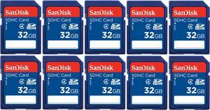 SanDisk Kit of Qty 10 x Sandisk 32GB SDSDB-032G-B35 Card with 1 USB Reader