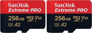 SanDisk Kit of Qty 2 x SanDisk Extreme Pro 256GB microSDXC SDSQXCZ-256G-GN6MA