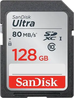 SanDisk SDSDUNR-128G-GN6IN CYU 128GB 9p SDXC r100MB/s Class 10 UHS-I U1 SanDisk Ultra Secure Digital Extended Capacity Card Bulk