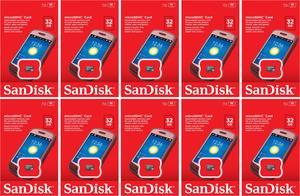 SanDisk Kit of Qty 10 x SanDisk 32GB microSDHC SDSDQM-032G-B35
