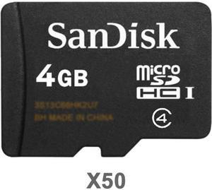 SanDisk Kit of Qty 50 x SanDisk 4GB microSDHC SDSDQAB-004G