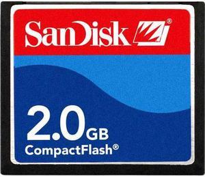 SanDisk SDCFJ-2048 CRW 2GB 50p CF Red/Light Blue/Blue Compact Flash Card Bulk w/ SN RFB