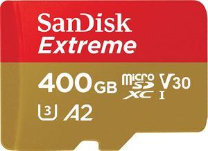 SanDisk SDSQXA1400GGN6MN MAT 400GB 8pin microSDXC r160MBs w90MBs C10 U3 V30 A2 UHSI SanDisk Extreme microSDXC Memory Card wout Adapter