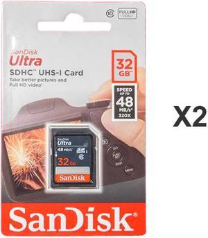 SanDisk 32GB SDHC Class 10 SDSDUNB-032G-GN3IN Memory Card Retail (2 Pack)