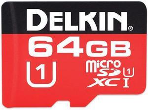 Delkin S264BPH6S-UR500-P CYT 64GB 8p MSDXC r40MB/s w20MB/s Class 10 UHS-I U1 Micro Secure Digital Extended Capacity Card Bulk