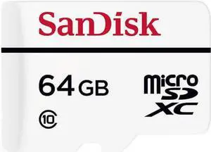 SanDisk SDSDQQ-064G CYT 64GB 8p MSDXC r20MB/s w20MB/s Class 10 SanDisk High Endurance Video Monitoring Micro Secure Digital Extended Capacity Card