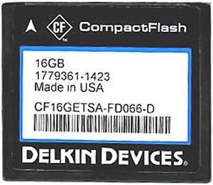 Delkin CF16GETSA-FD066-D CBL 16GB 50p CF 174x r26MB/s w17MB/s CompactFlash Card bulk