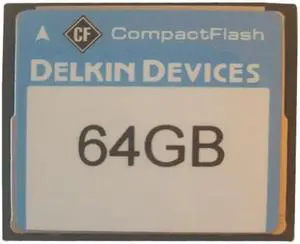 Delkin CF64GB-227X-DK CTA 64GB 50p CF 227x r34MB/s W28MB/s CompactFlash Card bulk