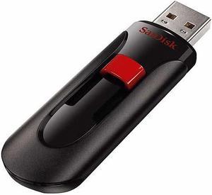 SanDisk SDCZ60-128G CSJ 128GB USB 2.0 Flash Drive Cruzer Glide Retractable Slider Black and Red
