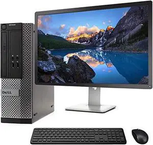 Dell OptiPlex 3020 SFF Computer Desktop PC, Intel Core i5 Processor, 8GB Ram, 500 GB Hard Drive, New Dell 24" LCD Monitor,Wireless Keyboard  and  Mouse,Wi-Fi  and  Bluetooth, Win 10 Pro (Renewed)