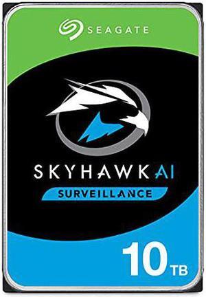 Seagate Skyhawk AI 10TB Video Internal Hard Drive HDD - 3.5 Inch SATA 6Gb/s 256MB Cache for DVR NVR Security Camera System with in-House Rescue Services (ST10000VE001) (ST10000VE001)