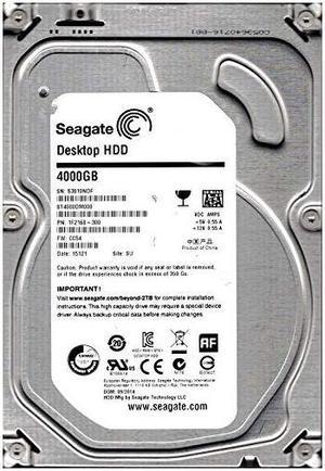 Seagate ST4000DM000 P/N: 1F2168-300 F/W: CC54 SU S30 4TB Desktop HDD (ST4000DM000)