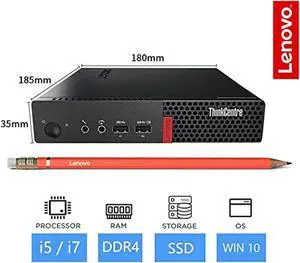 Lenovo ThinkCentre M910q Desktop Computer Mini PC, Quad Core i7 6700T,16GB DDR4 RAM, New 1TB NVMe M.2 SSD, Windows 10 Pro(Renewed)