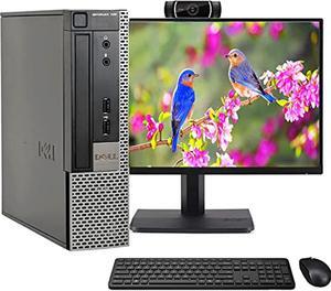 Dell OptiPlex 790 USFF Computer Desktop PC, Intel Core i5 2.5GHz Processor, 8GB Ram, 500GB Hard Drive, WiFi | Bluetooth, 1080p Webcam, Wireless Keyboard  and  Mouse, 19 Inch Monitor, Windows 10 (Renew
