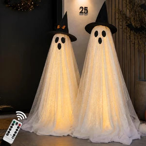 2Packs Halloween Decorations Outdoor,Halloweens Party Decoration Indoor,59in Spooky Ghost with Remote Control String Lights,Halloween-Ghost Lights for Porches Yards Gardens Lawn 2Packs Halloween Decorations Outdoor,Halloweens Party Decoration Indoor,59in Spooky Ghost with Remote Control String Lights,Halloween-Ghost Lights for Porches Yards Gardens Lawn