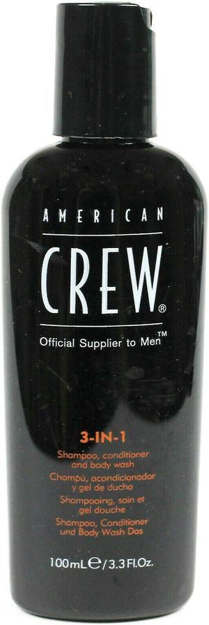American Crew 3-In-1 Shampoo Conditioner Body Wash 3.3oz 100ml