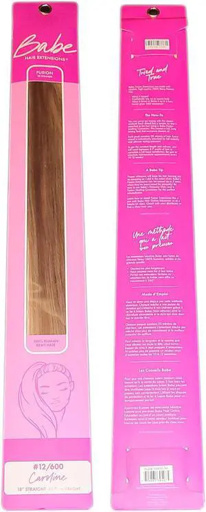Babe Fusion Extensions 18 Inch Caroline #12/600 20 Pieces 100% Human Remy Hair