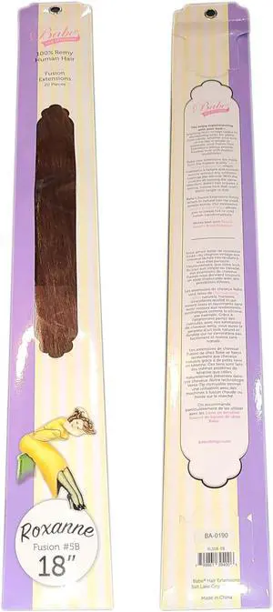Babe Fusion Extensions 18 Inch Roxanne #5B 20 Pieces 100% Human Remy Hair
