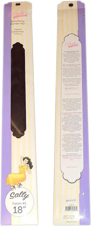 Babe Fusion Extensions 18 Inch Sally #2 20 Pieces 100% Human Remy Hair