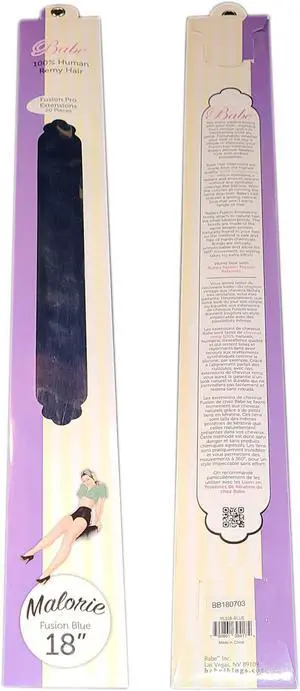 Babe Fusion Pro Extensions 18 Inch Malorie #Blue 20 Pieces 100% Human Remy Hair