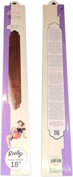 Babe Fusion Pro Extensions 18 Inch Ruby #30/33 20 Pieces 100% Human Remy Hair