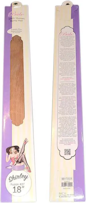 Babe Fusion Pro Extensions 18 Inch Shirley #27 20 Pieces 100% Human Remy Hair