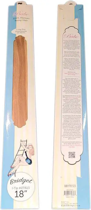 Babe I-Tip Pro 18 Inch Bridget #27/613 Hair Extensions 20 Pieces Straight Color