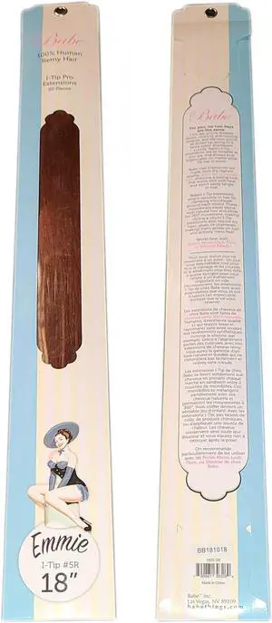 Babe I-Tip Pro 18 Inch Emmie #5R Hair Extensions 20 Pieces Straight Color