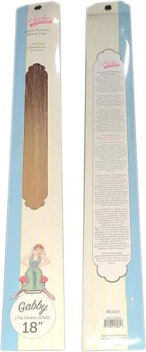 Babe I-Tip Pro 18 Inch Gabby 12-600 #Ombre Hair Extensions 20 Pieces Straight Color