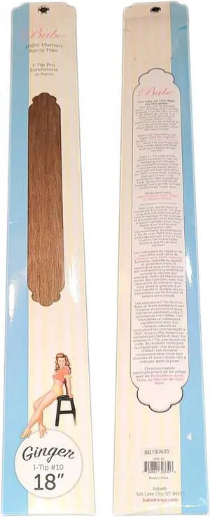 Babe I-Tip Pro 18 Inch Ginger #10 Hair Extensions 20 Pieces Straight Color