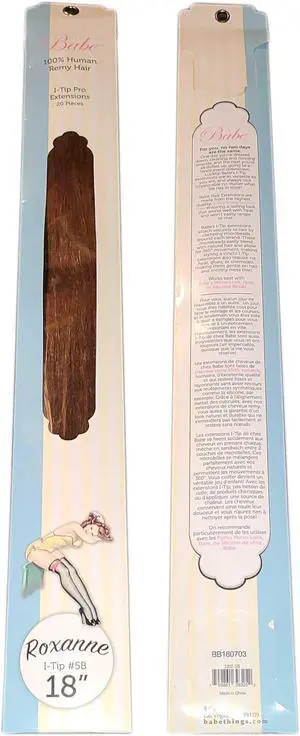Babe I-Tip Pro 18 Inch Roxanne #5B Hair Extensions 20 Pieces Straight Color