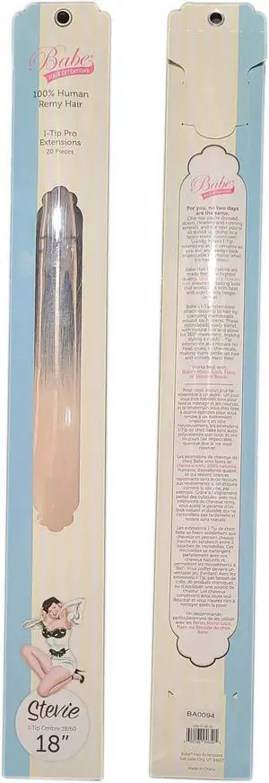 Babe I-Tip Pro 18 Inch Stevie #Ombre 1B-60 Hair Extensions 20 Pieces Straight Color