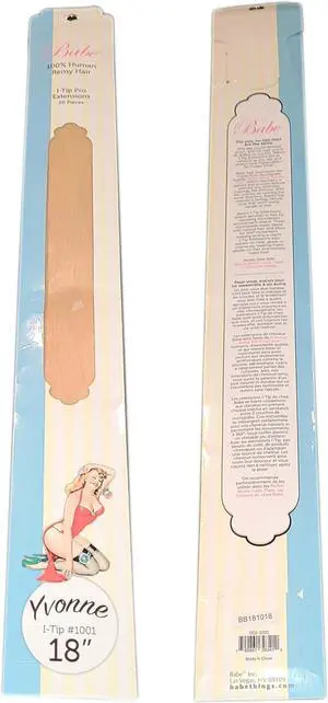 Babe I-Tip Pro 18 Inch Yvonne #1001 Hair Extensions 20 Pieces Straight Color