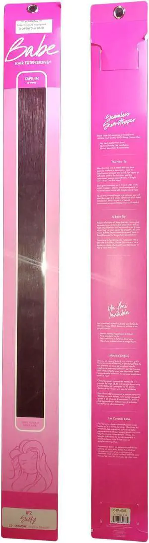 Babe Tape-In 22 Inch Sally #2 Hair Extensions 10 Wefts Straight Color
