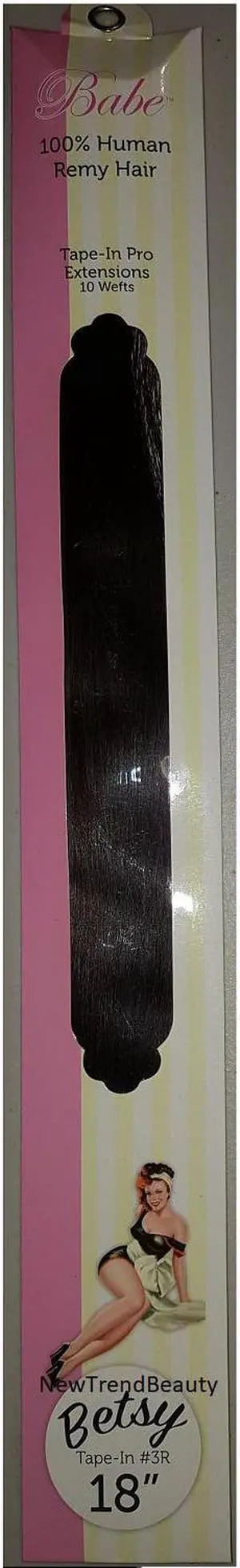 Babe Tape-In Pro Extensions 18 Inch Betsy #3R 10 Wefts 100% Human Remy Hair