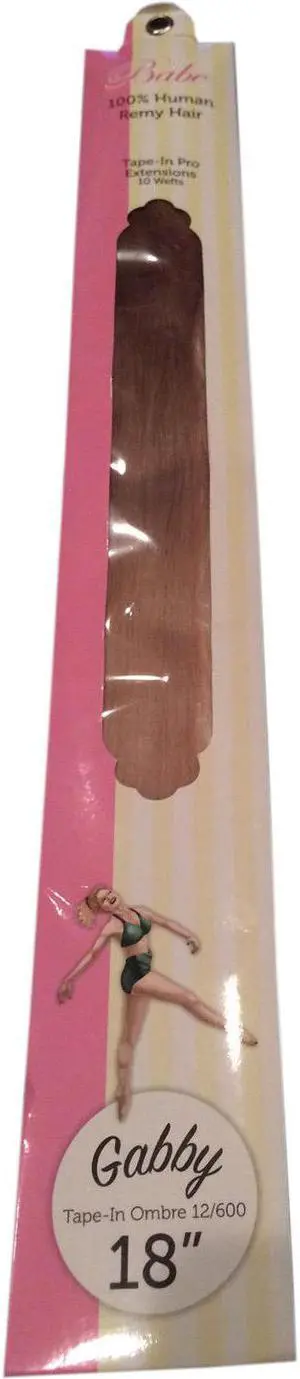 Babe Tape-In Pro Extensions 18 Inch Gabby 12-600 #Ombre 10 Wefts 100% Human Remy Hair