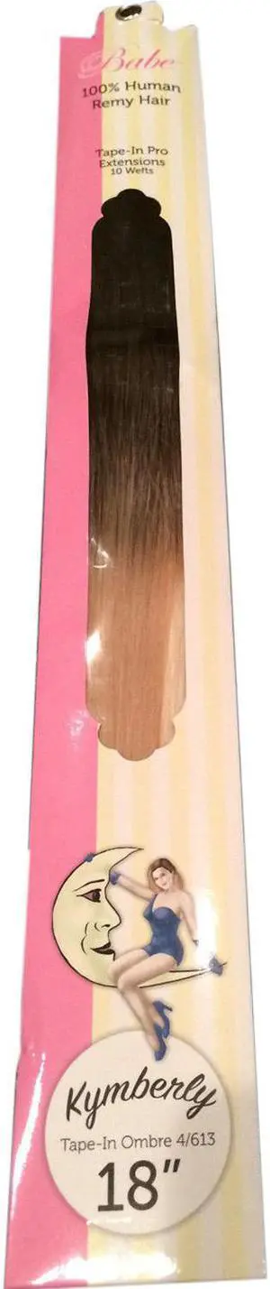 Babe Tape-In Pro Extensions 18 Inch Kymberly 4-613 #Ombre 10 Wefts 100% Human Remy Hair