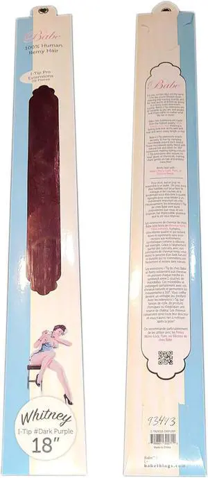 Babe Tape-In Pro Extensions 18 Inch Whitney #Dark Purple 10 Wefts 100% Human Remy Hair