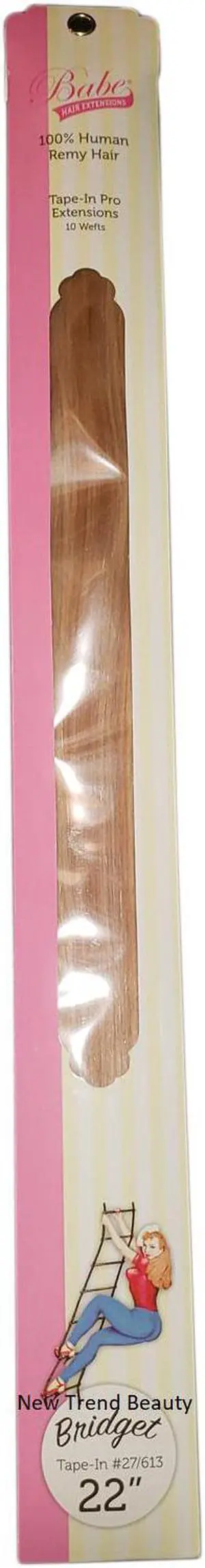 Babe Tape-In Pro Extensions 22 Inch Bridget #27/613 10 Wefts 100% Human Remy Hair