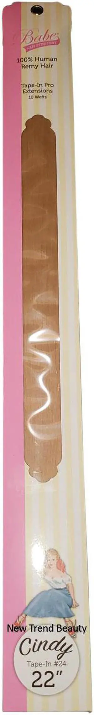 Babe Tape-In Pro Extensions 22 Inch Cindy #24 10 Wefts 100% Human Remy Hair