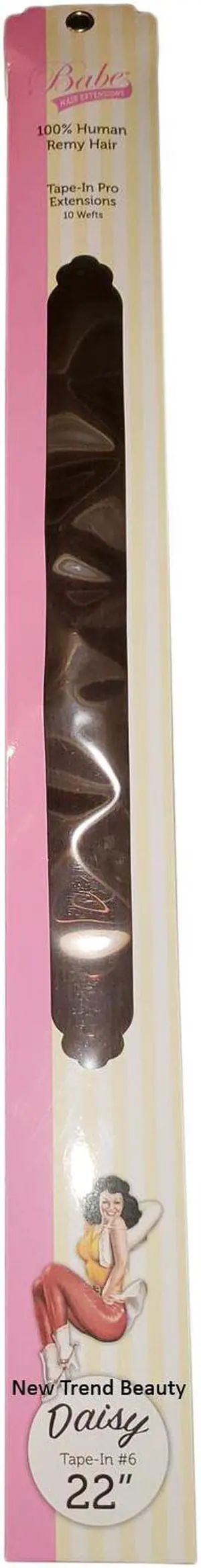 Babe Tape-In Pro Extensions 22 Inch Daisy #6 10 Wefts 100% Human Remy Hair