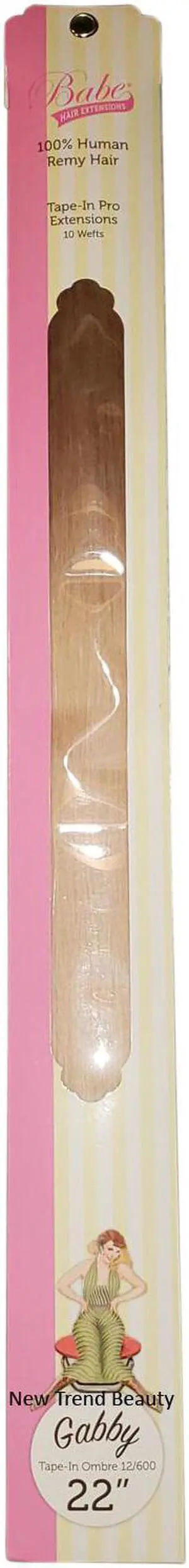 Babe Tape-In Pro Extensions 22 Inch Gabby #Ombre 12-600 10 Wefts 100% Human Remy Hair